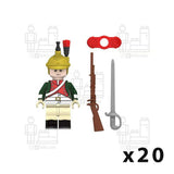French Dragoon Block Figures Set of 5pcs