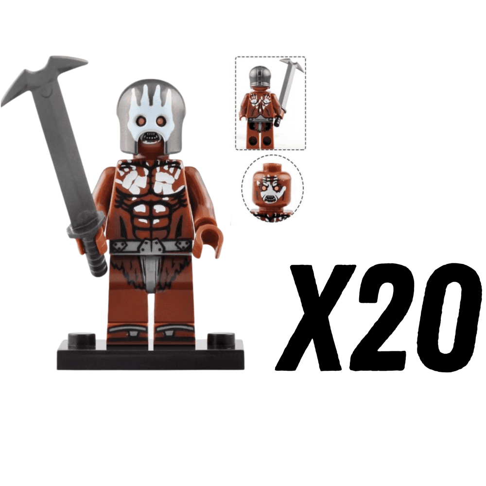 Lord the Rings Uruk-Hai Berserkers Block Figures Set 5pcs