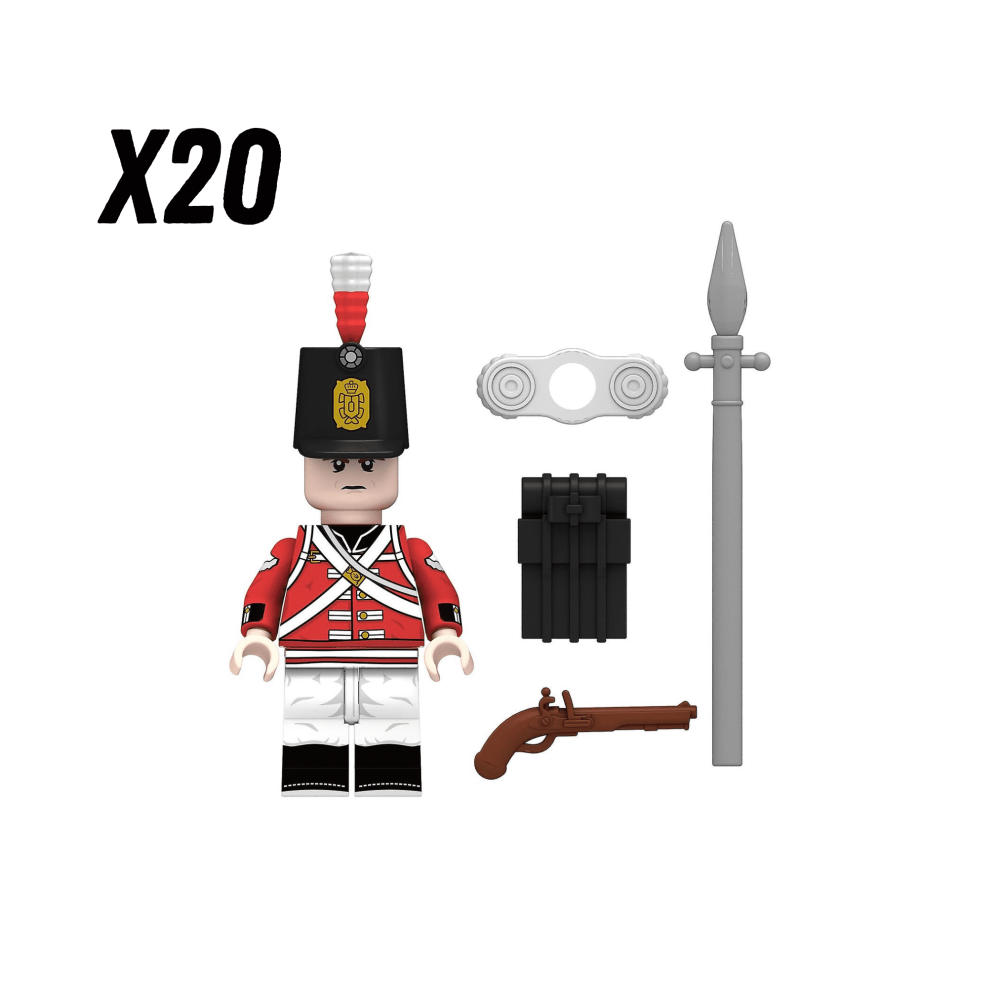 Napoleonic Wars British Royal NCO’s Block Figures Set of 10pcs