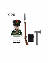 Napoleonic Wars Russian Artillery Infantry Block Figures Set