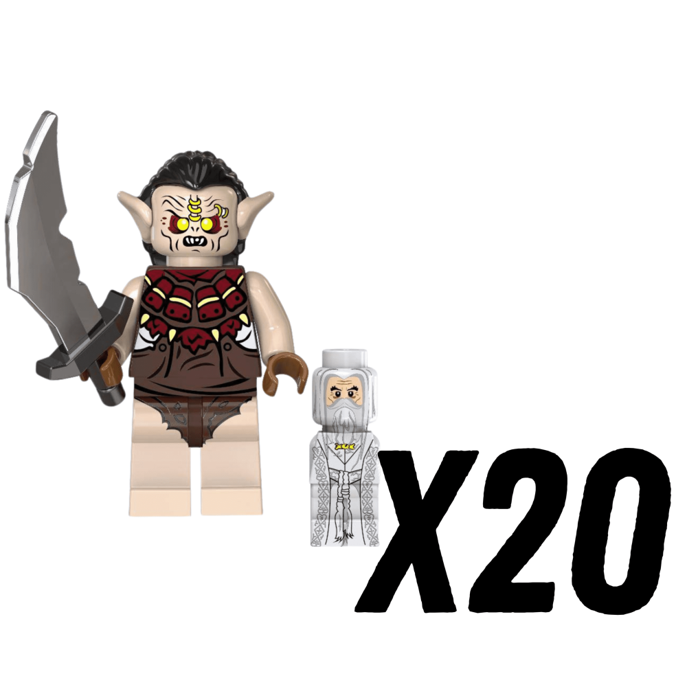 Lord the Rings Hunter Orcs Block Figures Set 5pcs