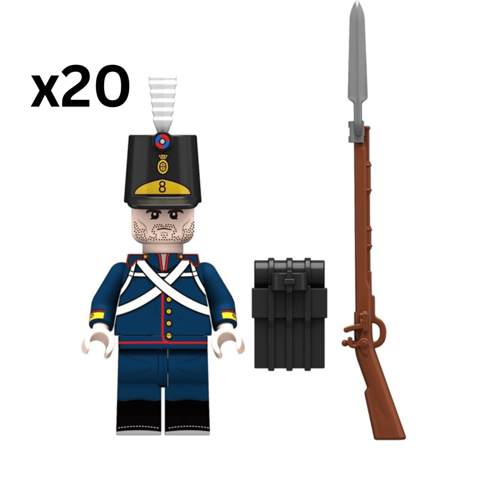 Napoleonic Wars Portuguese Line Infantry Block Figures Set of 10pcs
