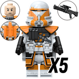 Space War Theme 212th Battalion Clone Army Block Figures Set