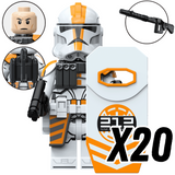 Space War Theme 212th Battalion Clone Army Block Figures Set