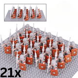 Roman Legionaries Red Cohort Block Figures Set