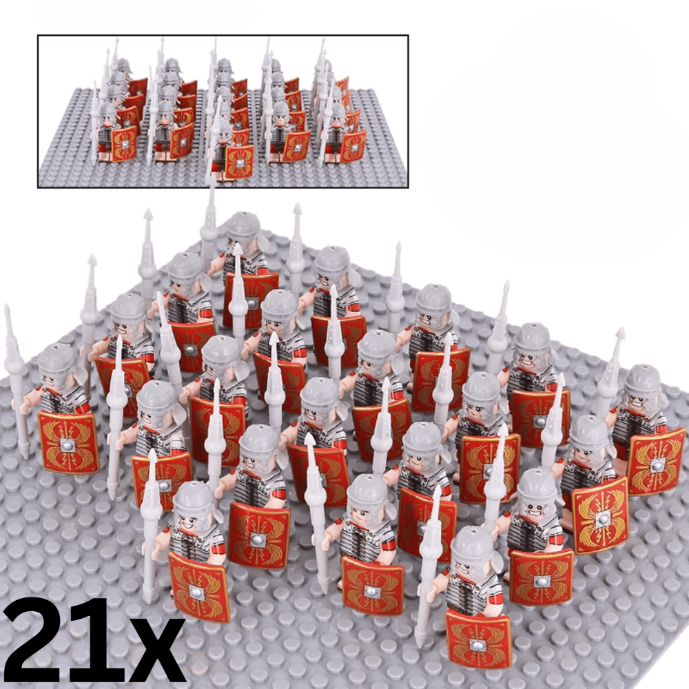 Roman Legionaries Red Cohort Block Figures Set