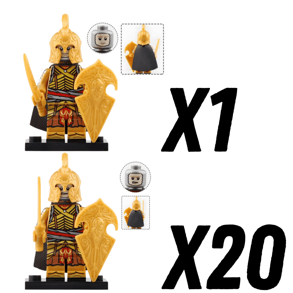 Lord the Rings High Elves Swords Block Figures Set 21pcs