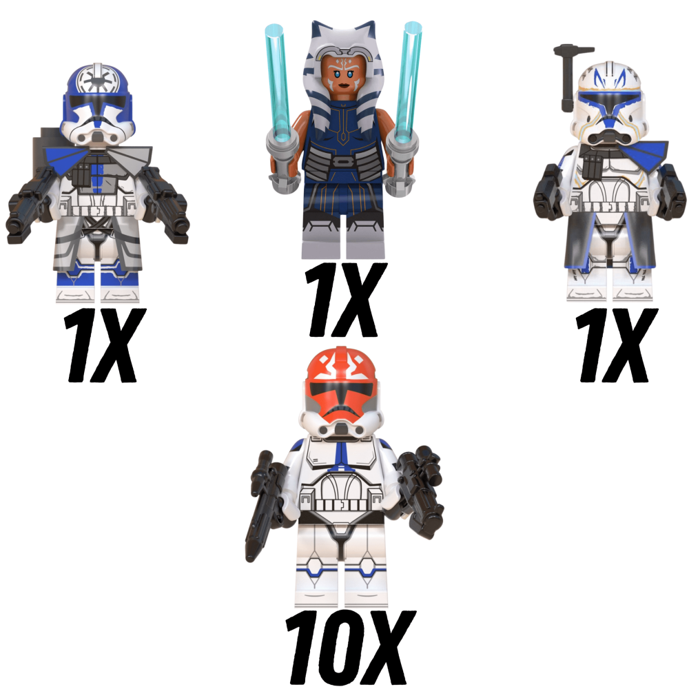 Space War Theme 332nd Company Clone Troopers Block Figures Set of 8pcs