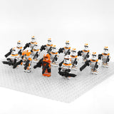Space War Theme 212th Clone Troopers and Captains Block Figures Set