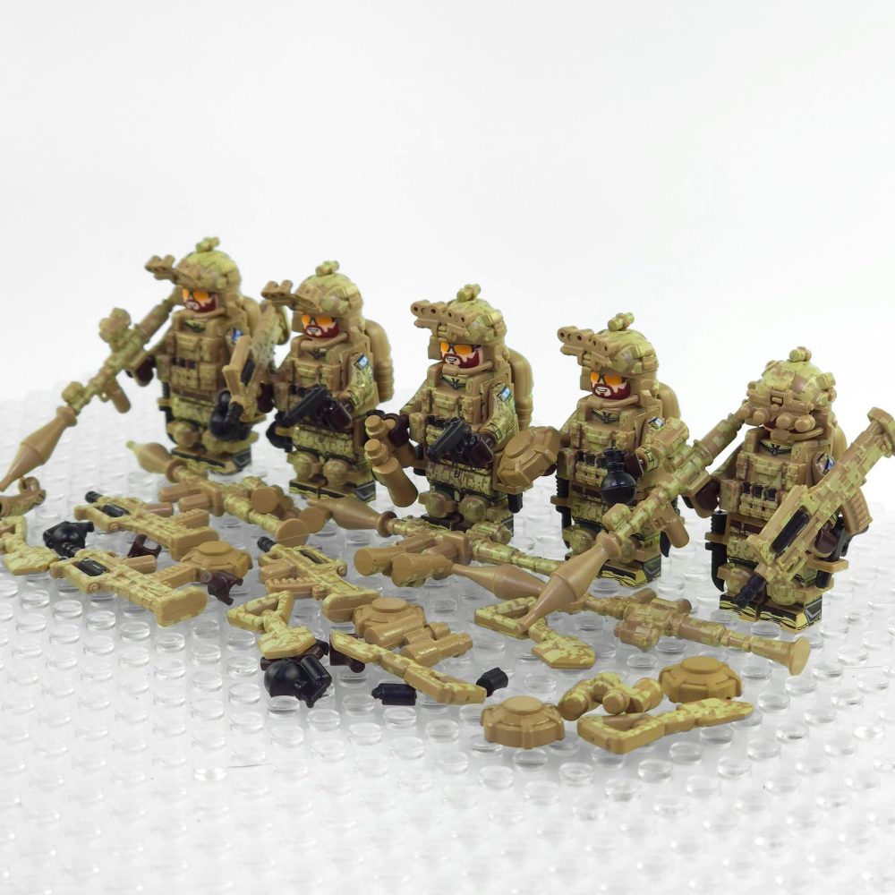 US Desert Strike Force Military Building Block Block Figures with Tactical Loadout