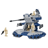 Space War Theme Battle Droid Armored Assault Tank MOC Building Set – 398pcs (Blue)