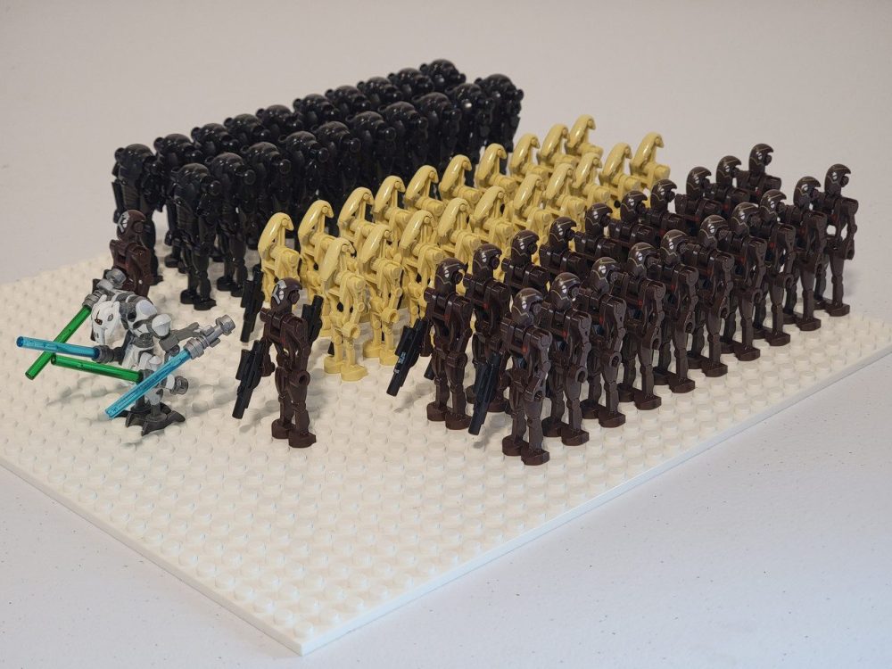 Space War Theme Battle Droid Army Block Figures Set of 63pcs With General Grievous