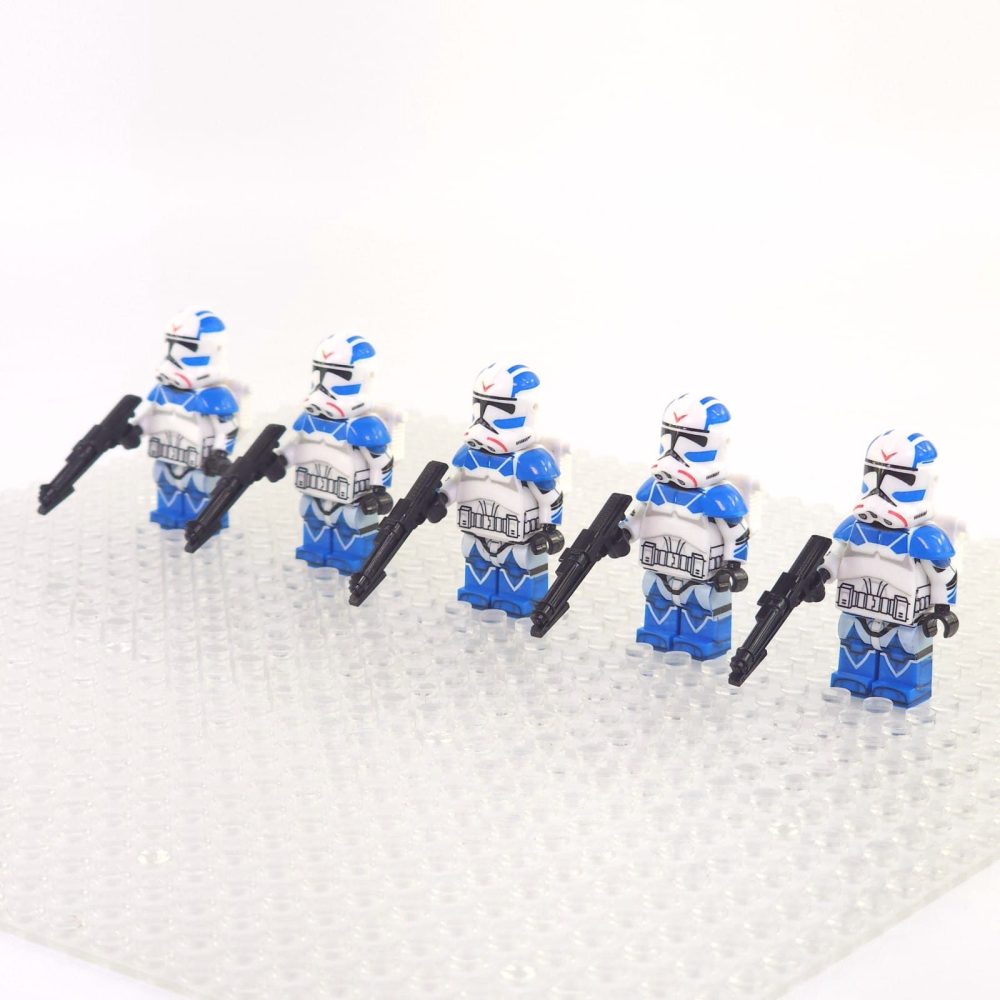Space War Theme 501st Armoured Jetpack Clone Troopers Block Figures Set of 5pcs