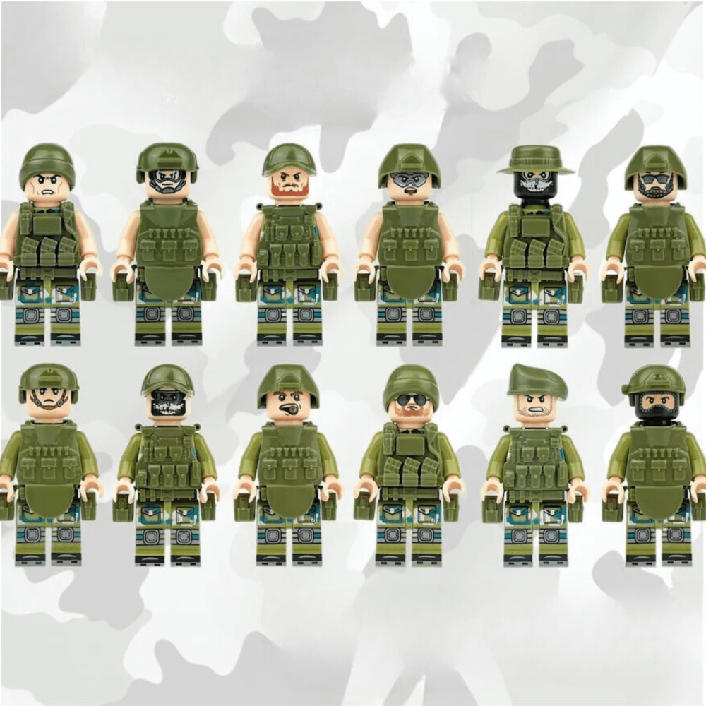 US Elite Jungle Patrol Unit Block Figures Set