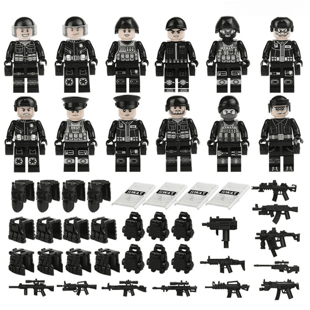 Assault Team Unit Block Figures Set