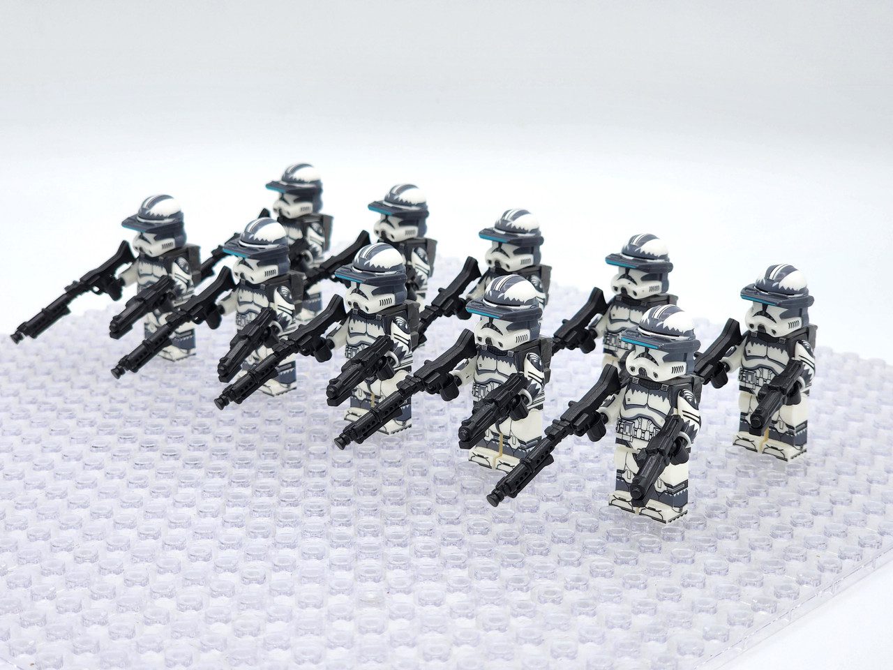 Space War Theme 104th Wolfpack Sargeants Clone TrooperBlock Figures Set