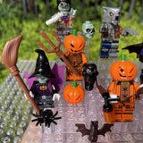 8-Pack Halloween Spooky Themed Custom Block Figures