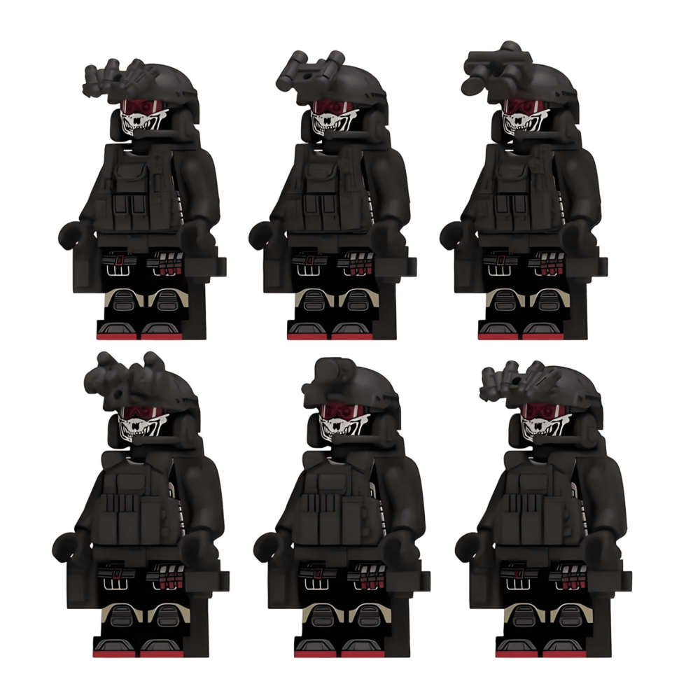 Elite Swat Team Block Figures Set of 6pcs With Assortment of