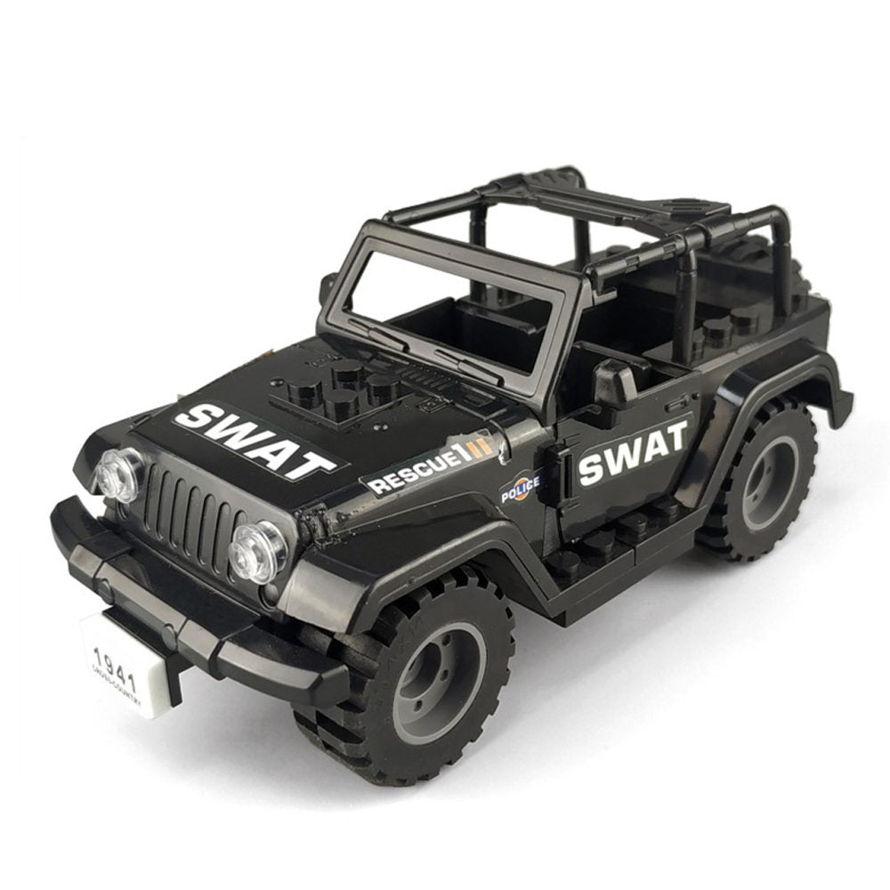 Swat Team & Jeep MOC Block Figures Set
