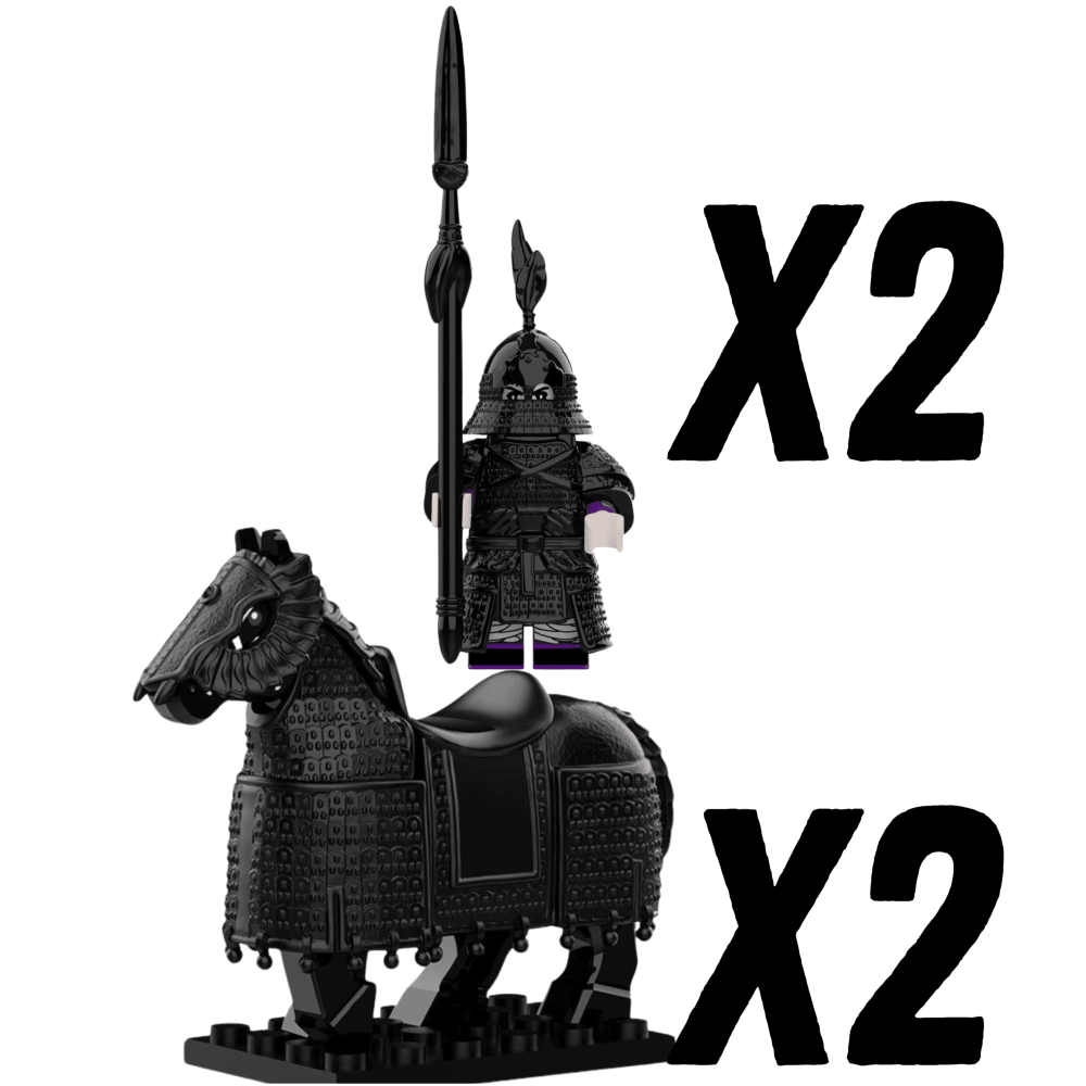 Medievel Cataphracts Iron Pagoda Horsemen Block Figures