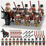 Wild West Cowboy Building Block Figures Set | 12PCS Western Figures with Horse