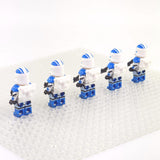 Space War Theme 501st Armoured Jetpack Clone Troopers Block Figures Set of 5pcs