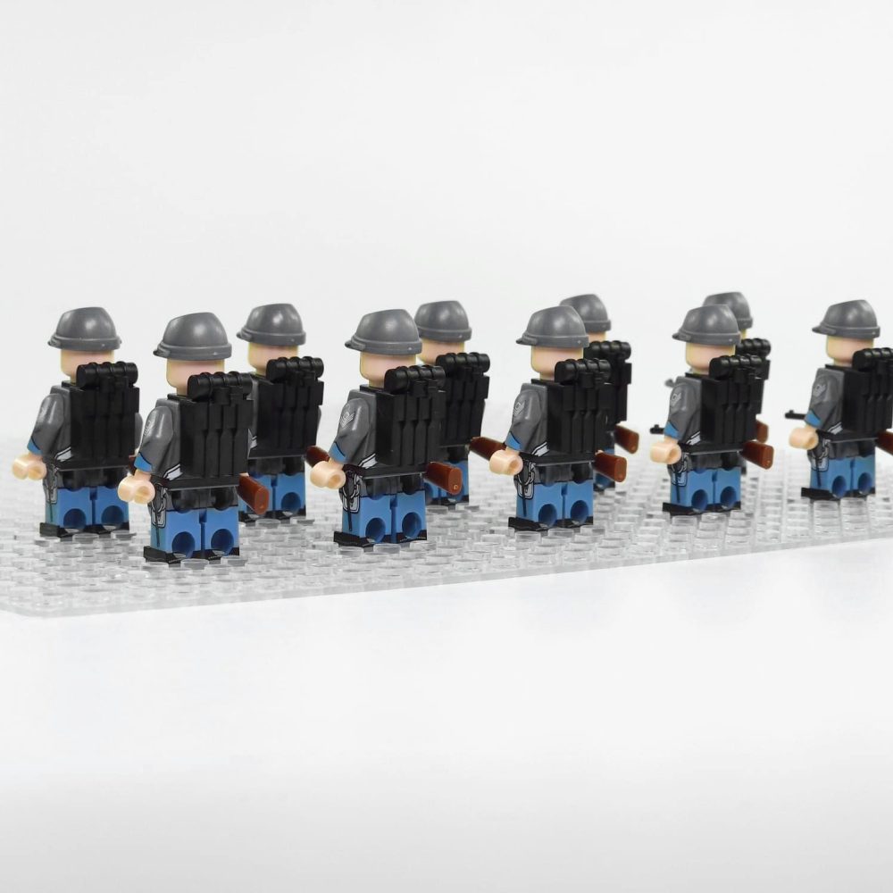 American Civil War Confederate Lone Star Guards Block Figures Set
