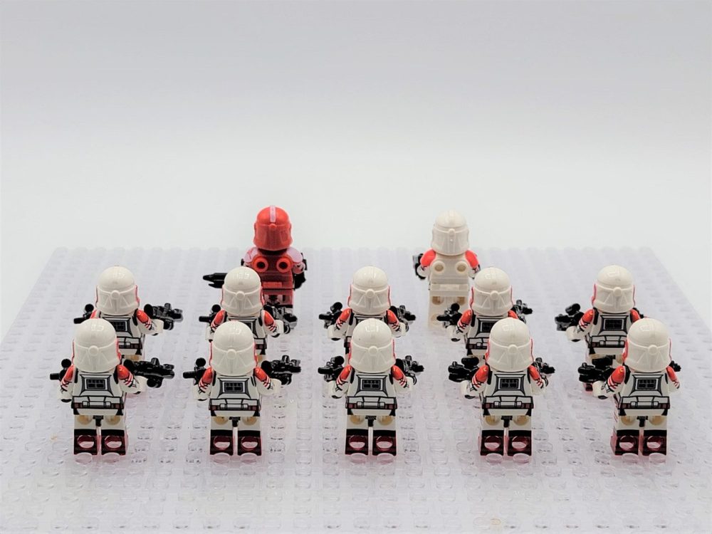 Space War Theme Coruscant Guard With Thorn and Commander Fox Block Figures Set