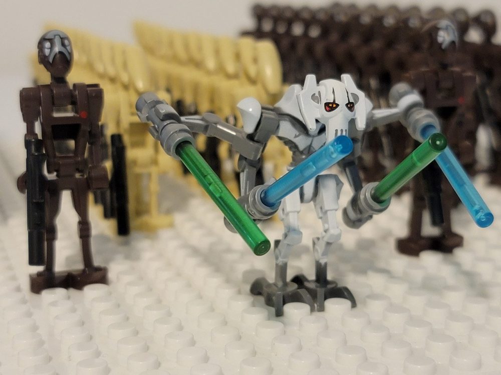 Space War Theme Battle Droid Army Block Figures Set of 63pcs With General Grievous