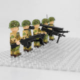 WW2 USA Military Soldiers Block Figures
