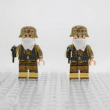 WW2 German Winter Snow Soldiers MP40 Block Figures Set of 5pcs