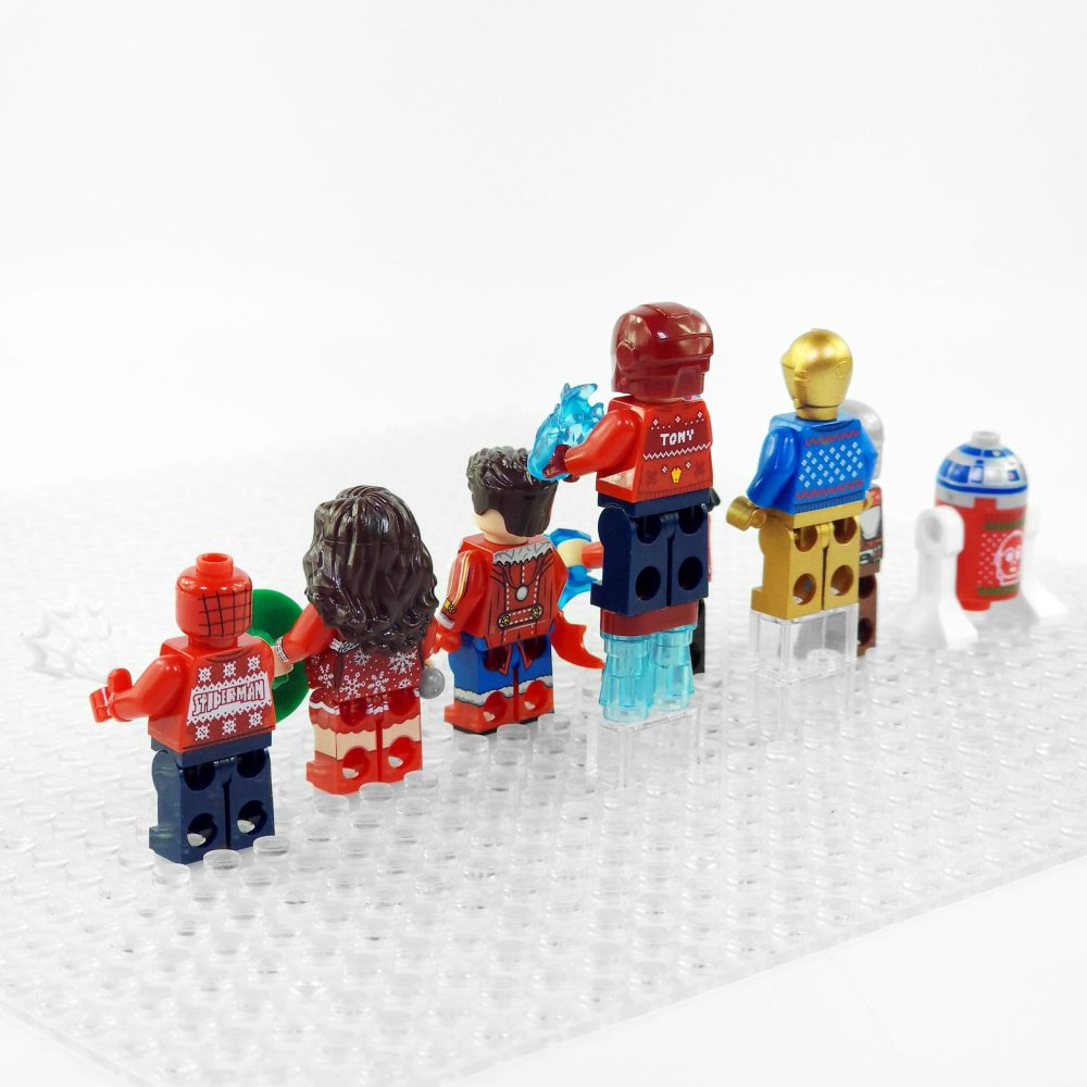 8 Pack Christmas Sweater Themed Custom Block Figures