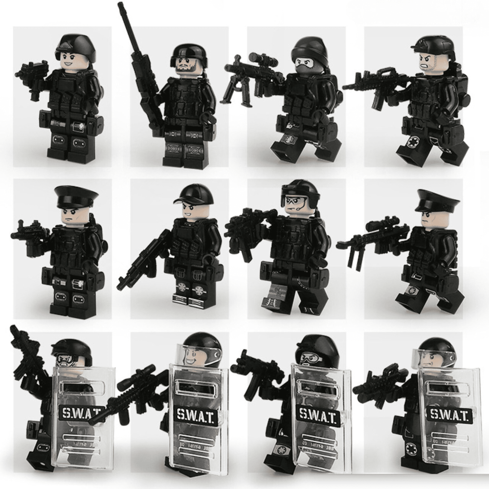 Assault Team Unit Block Figures Set