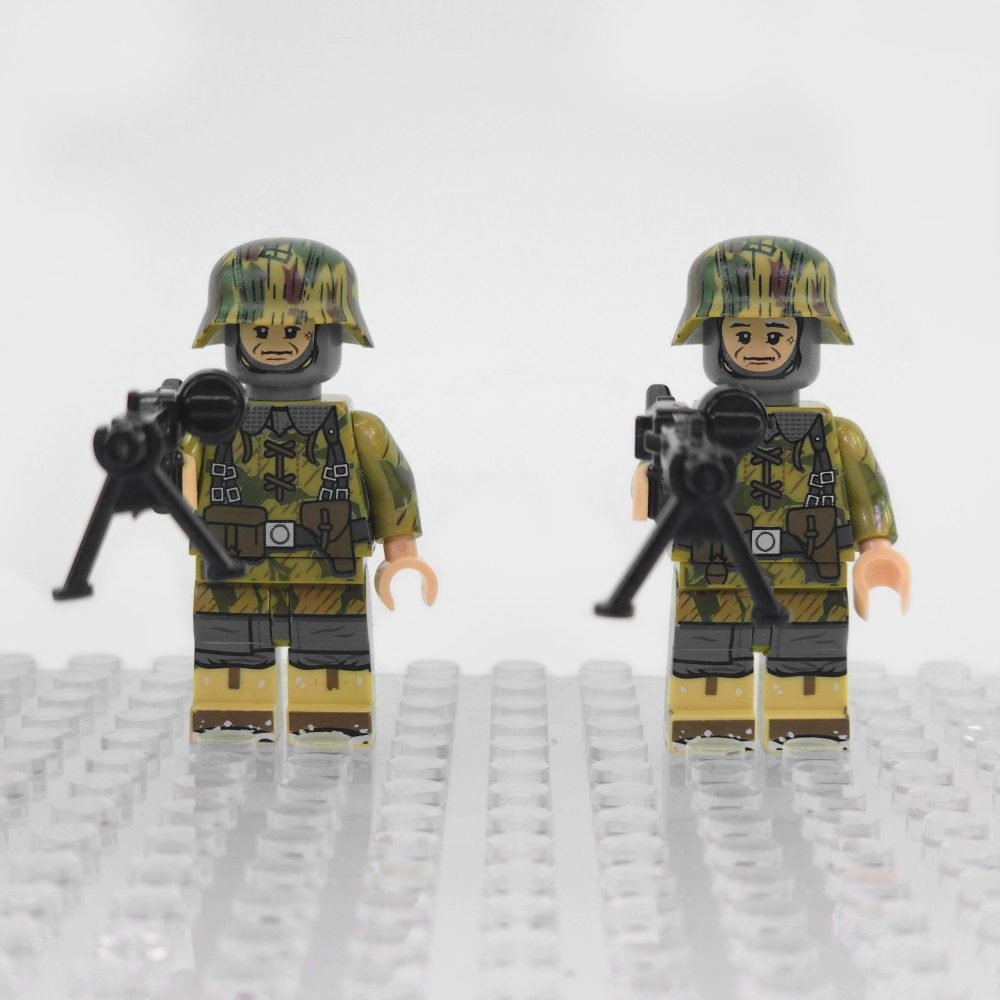 Hermann Goering Paratrooper WW2 Soldiers MG-42 Machine GunBlock Figures Set of 5pcs