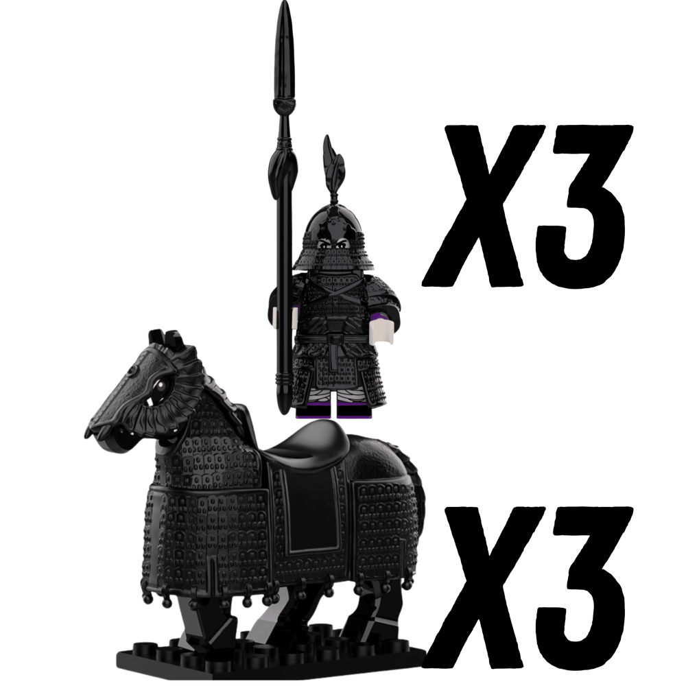 Medievel Cataphracts Iron Pagoda Horsemen Block Figures