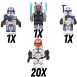 Space War Theme 332nd Company Clone Troopers Block Figures Set of 8pcs