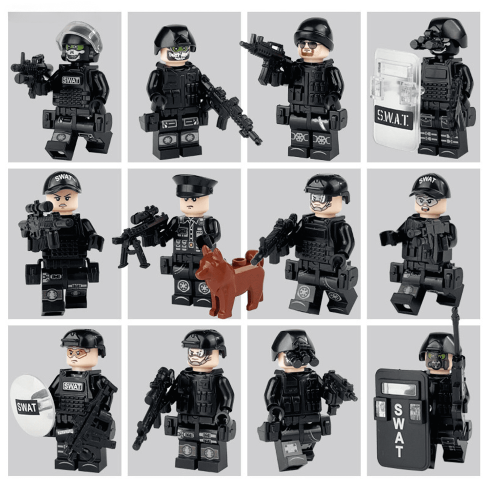 SWAT Task Force Block Figures Set