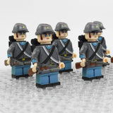 American Civil War Confederate Lone Star Guards Block Figures Set