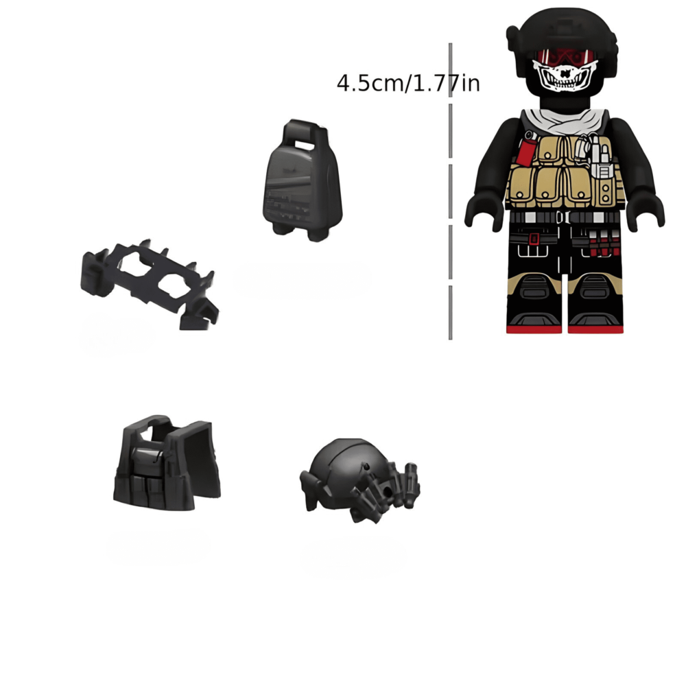 Elite Swat Team Block Figures Set of 6pcs With Assortment of