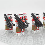Space War Theme Coruscant Guard Airborne Trooper Block Figures Set With PLX-1 Rocket Launcher