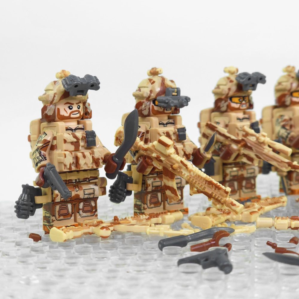 US Army Navy Seals Block Figures Set