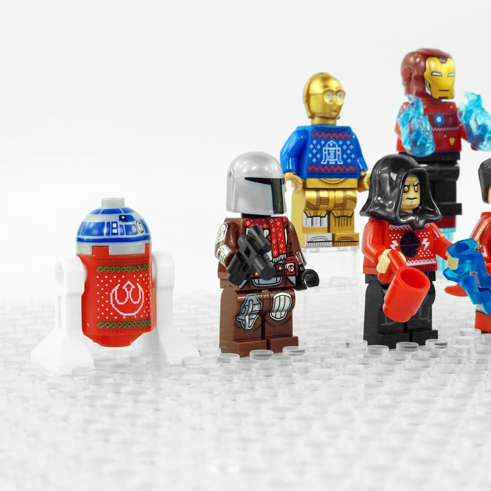 8 Pack Christmas Sweater Themed Custom Block Figures