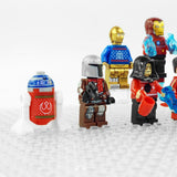 8 Pack Christmas Sweater Themed Custom Block Figures