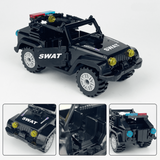 Special Operations SWAT Jeep Block Figures Set