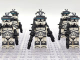 Space War Theme 104th Wolfpack Sargeants Clone TrooperBlock Figures Set