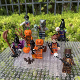 8-Pack Halloween Spooky Themed Custom Block Figures
