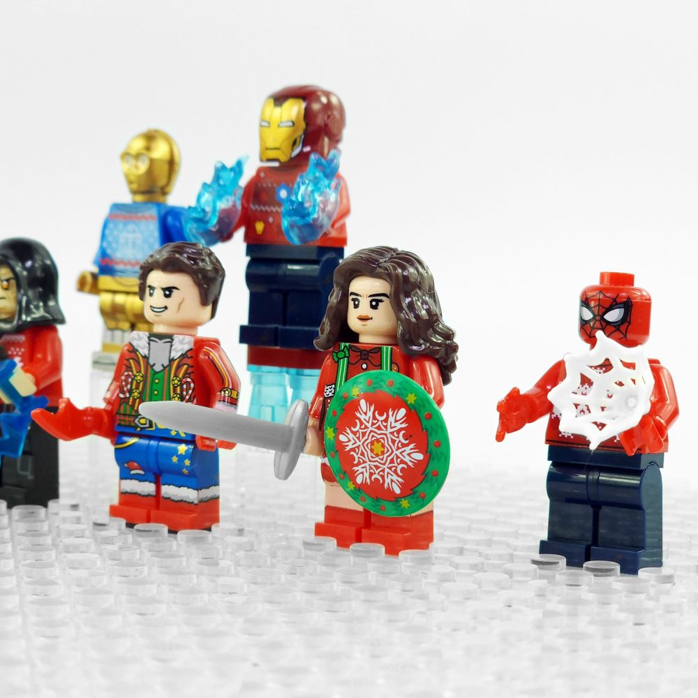 8 Pack Christmas Sweater Themed Custom Block Figures