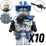 Space War Theme 501st Legion Clone Troopers & Anakin Block Figures Set 2