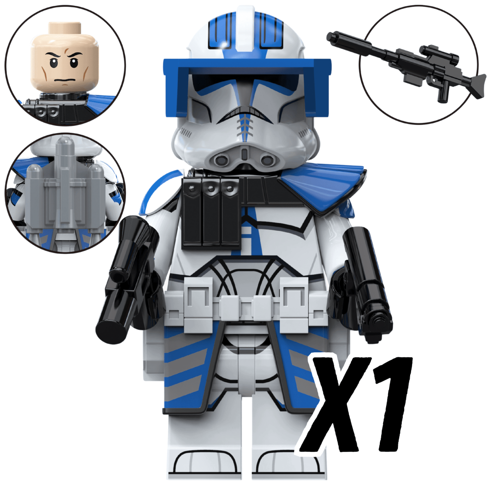 Space War Theme 501st Legion Clone Troopers & Anakin Block Figures Set 2