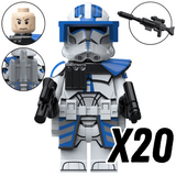 Space War Theme 501st Legion Clone Troopers & Anakin Block Figures Set 2